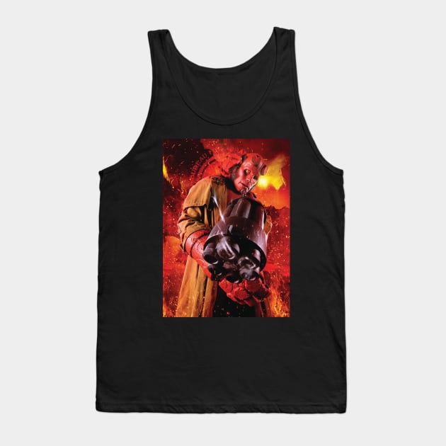 Hellboy - Bureau for Paranormal Research and Defense Tank Top by GaudaPrime31